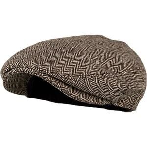 Wonderful Fashion Men's Classic Herringbone Tweed Wool Blend Newsboy Ivy Hat